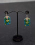 Flat Pendant Earrings (Turquoise)